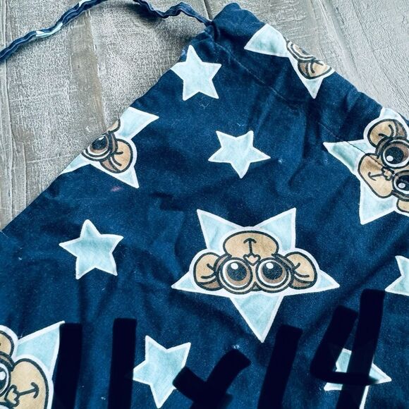 Vintage Monkey Print Fabric Travel Drawstring Backpack Bag - Picture 3 of 3